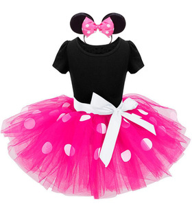<span class=keywords><strong>Costume</strong></span> Cosplay <span class=keywords><strong>di</strong></span> <span class=keywords><strong>Minnie</strong></span> Mouse per bambine <span class=keywords><strong>di</strong></span> Halloween in maschera con abito a pois e fascia per orecchio - Product Image 5