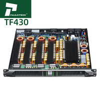 Amplificador de Potencia de Audio Profesional Clase D Paulkitson TF430 SIC, 2 Ohmios, 4X6500W, 1U, Audio de Alta Resolución, Sistema de Altavoces de Sonido Hi-Fi Metálico