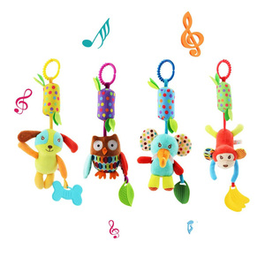 <span class=keywords><strong>Hochet</strong></span> et anneau de dentition sensoriel en peluche douce pour bébé, jouet suspendu confortable pour lit et berceau - Product Image 1