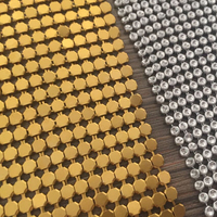 Chine Or et Argent Couleur 3mm Métallique Sequin Flake Tissu Tissu Métal Maille Rideau