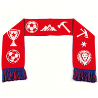 Hot Sale Custom Jacquard Stricks chal Team Name Club Fan Schal für Fußball-und Fußballfans