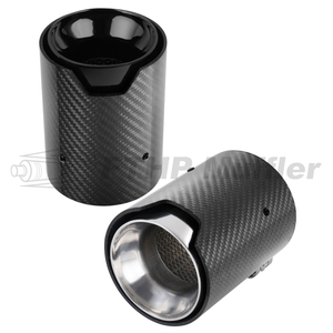 Puntas de escape de fibra de carbono para BMW F30 <span class=keywords><strong>330i</strong></span> F32 F36 440i F80 F82 F87 M2 M3 M4, silenciador universal para coche, punta de tubo de escape - Product Image 5