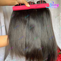 Extensiones de Cabello Humano Virgen Brasileño 100% 10A, Cabello Peruano Largo de 40 Pulgadas, Cabello Indio Malayo con Cutícula Recta, 32 34 36 38