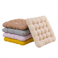 Coussin de siège carré en polyester, coussin lombaire doux et confortable, amovible, lavable en machine, coussin de méditation d'extérieur pour la maison