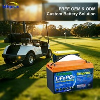 Batterie de chariot de golf au lithium LiFePO4 à semi-conducteurs 12V 300AH Grade 6K à décharge profonde avec BMS intelligent CAN Bus, borne M8, CE RoHS IP67, OEM ODM