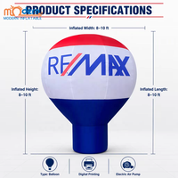 Ballon gonflable géant imprimé sur mesure, ballon gonflable avec logo Remax pour les événements publicitaires en plein air