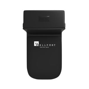 Inodoro de Alta Gama con Sifón de Doble Descarga, Inodoro de Baño con Forma Cuadrada, Taza de Inodoro de Una Pieza en Negro Mate - Product Image 4