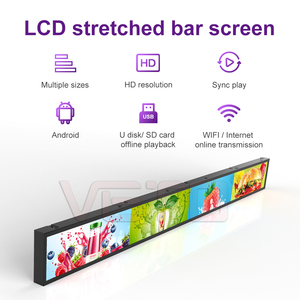 LCD Custom Size Supermarket Shelf Advertising <b>Display</b> Screen Ultra Narrow Bar Lcd Digital Media Player Stretched Screen - Product Image 4