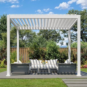 Pérgola Moderna para Exteriores con Techo de Lamas, Soporte OEM, Impermeable, de Aluminio para Jardín/Patio, Modelo H180 - Product Image 3