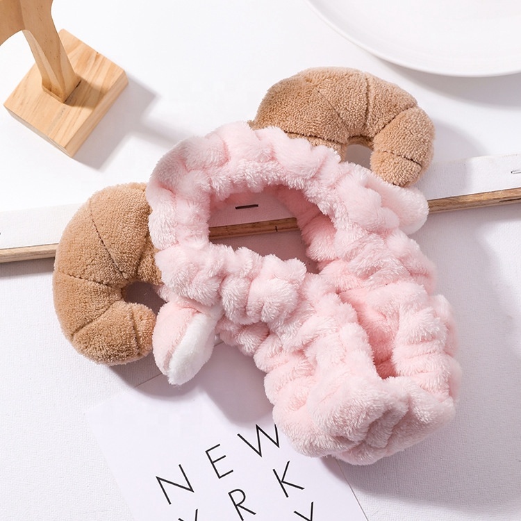 Diademas De Cuernos De Oveja De Felpa - Pack De 3 Colores (negro, Rosa, Beige), Suaves Y Divertidas Para Lavado De Cara, Cosplay O Fotos