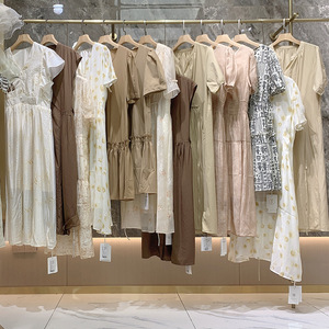 Liquidación Final: Vestidos de Diseñador de Alta Gama para Mujer, Ropa de Guangzhou Thirteen Lines, Descuento por Exceso de Inventario, Vestidos <span class=keywords><strong>Midi</strong></span> Lisos Teñidos - Product Image 3