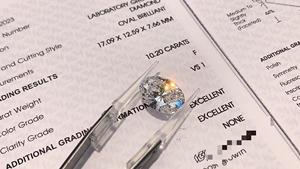 IGI Certified 10.02ct Oval <strong>Loose</strong> <strong>Diamond</strong> - DEF Color VVS2 Clarity CVD/HPHT Lab Grown (Rare Collector's Gemstone) - Product Image 5