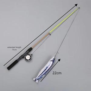Kangdarpet Interactive Fishing Rod <b>Cat</b> Toy with Replaceable Feather & Funny Teasing Design-Eco-Friendly Plastic for Indoor <b>Cats</b> - Product Image 2
