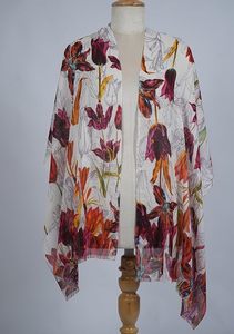 Premium Silk Modal Blend Digital Printed Scarf for Women Lightweight Soft Designer Stole Elegant Fashion <b>Wrap</b> <b>Shawl</b> for Summer - Product Image 3