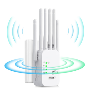 Repetidor <span class=keywords><strong>WiFi</strong></span> de Doble Banda de 1200 Mbps, <span class=keywords><strong>Amplificador</strong></span> de Señal de 2.4G de Largo Alcance, Extensor de 5G, <span class=keywords><strong>Cobertura</strong></span> de 300-500 m², 4 Antenas Externas - Product Image 1