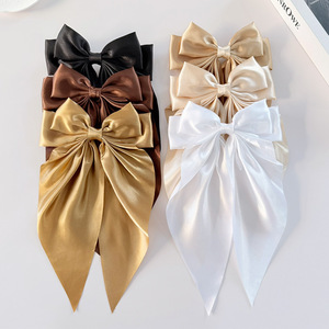 Big <strong>Hair</strong> Bows Solid Color Long Tail Bowknot <strong>Hair</strong> Clip <strong>Hair</strong> Ribbon Barrettes Metal Clips Women Popular <strong>Hair</strong> <strong>Accessories</strong> - Product Image 5