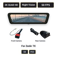 Caméra de tableau de bord pour Zeekr 7X H8 Pro avec rétroviseur de streaming, 2K, 8,2 pouces, double objectif avant et arrière, vision nocturne, certifiée CE FCC, d'origine usine