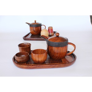 Japanese Style Solid <b>Wood</b> Serving Trays <b>Square</b> And Oval Handmade For Tea Coffee Hotel Use - Product Image 3