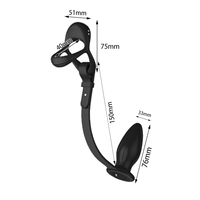 Vibrateur W-Taper Plug 10 modes en silicone à double zone ergonomique avec anneau pour pénis et testicules, étanche IPX7, rechargeable par USB, chargement magnétique