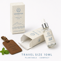 Boîte à Huiles Essentielles Portable en Papier de Voyage, Format Compact, Écologique, Aromathérapie, Emballage Bleu Crème, Coffret Cadeau pour Huiles Essentielles
