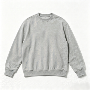 เสื้อสเวตเชิ้ตคอกลมสีดำสำหรับผู้ชาย ทรงปกติ ผ้าฝ้าย แขนยาว ถักทอ สีพื้น สวมใส่สบายๆ สำหรับฤดูใบไม้ร่วง - Product Image 3