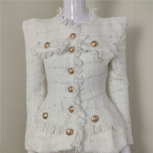 A4885 Migugarment Completo Due Pezzi da Donna Nero e Bianco con Collo Tondo e Bottoni Slim Fit <span class=keywords><strong>Taglie</strong></span> Forti - Product Image 5