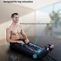 CYANMED Appareil de massage de récupération confortable à pression d'air à quatre chambres personnalisé, avec pétrissage, pour la relaxation musculaire des jambes