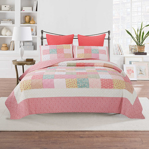 Sang trọng bán buôn ưa thích chần lót Muslin tấm ga trải giường Cover Set chắp vá Duvet bedspread Set sang trọng thoải mái bedding Set - Product Image 1