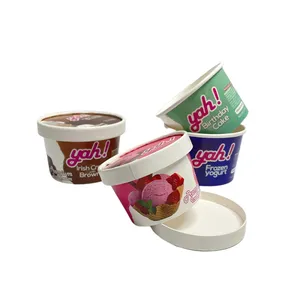 200ml Ice Cream Bowl With Spoon Ice Cream Cup With Lid Small Ice Cream Cup