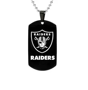 LOGO tim sepak bola terkenal Amerika Oakland Raiders dog tag olahraga untuk hadiah penggemar kalung Dallas Cowboys