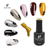 Vernis Gel UV Transparent 15ml Effet Fleur Épanouieuse avec Séchage LED, Non Toxique, Longue Durée, pour Nail Art DIY en Bouteille