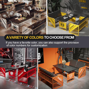 Moderno retrò industriale esterno contenitore di ferro sedile divano per Pub Bar <span class=keywords><strong>sala</strong></span> latte da tè <span class=keywords><strong>tavolo</strong></span> sedia - Product Image 4