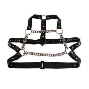 Juego de Bondage de Cuero SM, Correa Ajustable para la Espalda, Cadena, Esposas, Juego de Bondage para Cama, Juguetes de Bondage Masculinos, Venta al Por Mayor - Product Image 6