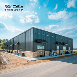 Centre logistique industriel préfabriqué, atelier, garage, hangar avec structure en acier haute résistance, construction résistante au vent, ODM - Product Image 1