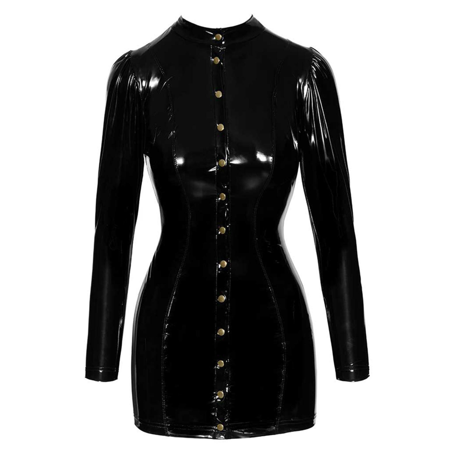 女性のセクシーな光沢のある PVC ボディコンドレススリム半袖ミニクラブラテックスレザードレス女性,青,M セクシーなレディースドレスクラブ ウェアウェットルックラテックスボディコンコスチューム光沢のあるボディコンジッパーウェットルックレザー半袖ミニドレス ... 女性のセクシーな光沢のある PVC ボディコンドレススリム半袖ミニクラブラテックスレザードレス女性,レイクブルー,XS