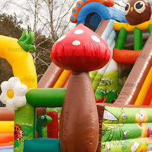 Надувной батут-горка Huatong для улицы, коммерческий, на заказ, с тематикой пчел и джунглей, для детей - Product Image 6
