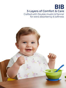 ชุดของขวัญสำหรับเด็กแรกเกิดผ้ามุลมุลคอตตอนลายยูนิคอร์น เนื้อผ้านุ่ม ระบายอากาศได้ดี ของใช้จำเป็นสำหรับเด็กอ่อน เหมาะสำหรับงานเลี้ยงฉลองทารกแรกเกิดและการดูแลประจำวัน - Product Image 3