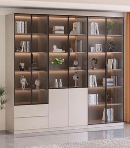 Dimensioni personalizzate luce minimalista di lusso eco-friendly per risparmiare spazio moderno montaggio a pavimento libreria grande capacità soggiorno Home Office - Product Image 4