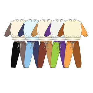Ensemble <span class=keywords><strong>sweat</strong></span>-shirt et pantalon pour garçons sur le thème d'<span class=keywords><strong>Halloween</strong></span>, avec imprimés camouflage et à carreaux, ensemble décontracté d'automne en prévente - Product Image 5