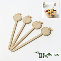 Piques à fruits en bambou aspect bois, directement de l'usine, pour décorer les cocktails et les aliments lors de buffets et de fêtes