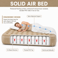 Matelas Gonflable Deluxe Sunshine 40 Trous pour un Confort Optimal, Pliable, à Montage Rapide, avec Pompe Intégrée, Idéal pour Chambre et Extérieur