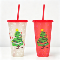 Gobelet Magique Personnalisé à Changement de Couleur par Induction Froide, en Plastique Jetable pour Boissons Froides et Jus