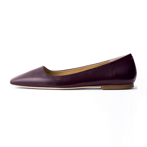 Zapatos Planos de Mujer con Punta Cuadrada, de Piel, Elegantes, Sencillos, Casuales, Cómodos, Suaves, Tipo Bailarina, Talla Personalizada - Product Image 1