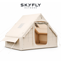 Tente de camping gonflable de 3 m de long et 2 m de haut, abri à colonnes d'air avec fenêtre latérale et lucarne