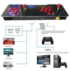 <span class=keywords><strong>Console</strong></span> <span class=keywords><strong>Arcade</strong></span> <span class=keywords><strong>Retro</strong></span> Raspberry Pi con 3160 Giochi in 1, a Moneta, in Metallo, a Latenza Zero, per Giocatore Singolo - Product Image 2