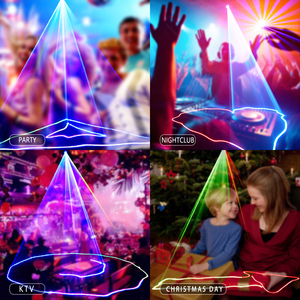 Ysh trong nhà RGB tia laser bên ánh sáng DMX512 âm thanh kích hoạt 3D hoạt hình Laser DJ đèn cho Câu lạc bộ ánh sáng hiển thị giáng sinh ngày lễ - Product Image 5
