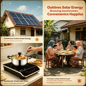 Kit complet de cuisinière à induction solaire pour l'Indonésie 24V DC avec 3 heures d'autonomie et sans gaz requis - Product Image 6