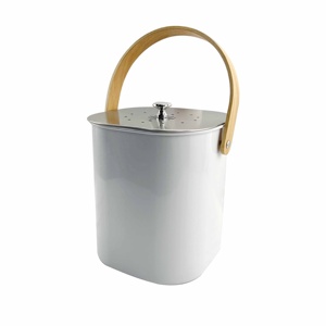 Home compost pail charcoal filter food waste bin stainless steel countertop worm compost bin compost pail for kitchen