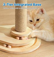 Jouet pour chaton, griffoir avec brosse auto-nettoyante, structure d'escalade pour chats d'intérieur