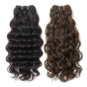 Cabello Humano Remy 100% Natural Sin Procesar, Tejido de Cabello Humano con Textura y Color Ondulado Natural Más Vendido, Marca REMI HAIR, Paquete de 100g, Cabello Indio - Product Image 1